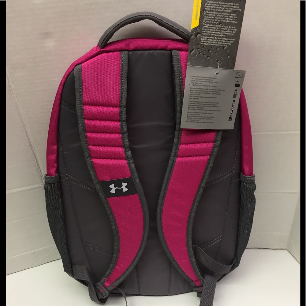 UA Team Hustle Under Armour Storm Backpack Pink - Picture 4 of 8